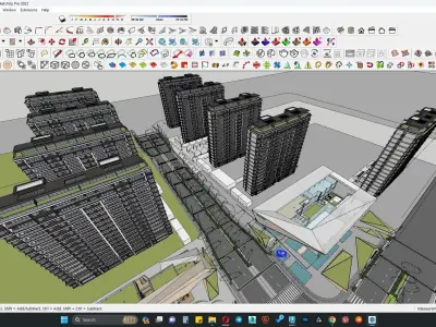 Commercial street mall retail shop 3D model 3D model