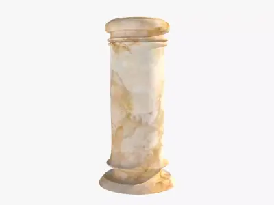 Simple low marble column 3D model