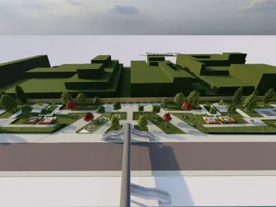 park-public park-Private Park Landscape 3D model 5