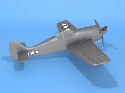 Focke-Wulf Low-poly 3D model