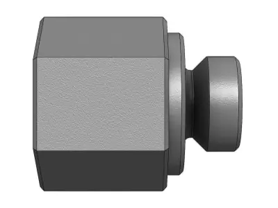 Conexao Connection Femea Female 1-4 NPT x Macho Male M12 x 175 3D model