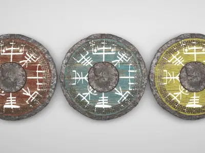 Viking shield - Maya Arnold shader 3D model