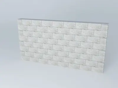 Cinder Block Wall 3D model