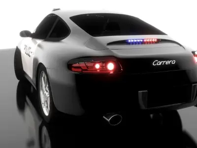 Porsche 911 Carrera S4 Police  free Free low-poly 3D model
