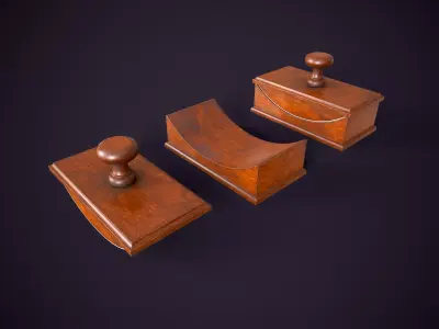 Vintage Ink Blotter with Stand Low-poly 3D model