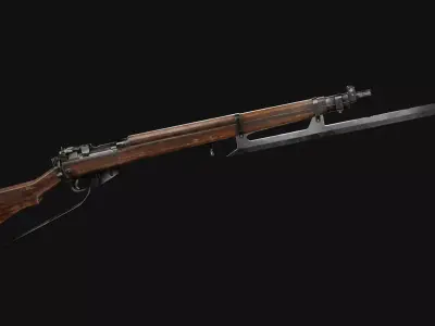 Lee Enfield Rifle Low-poly 3D model purchase