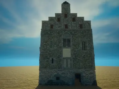 Medieval old House10-interior and exterior design Low-poly 3D model