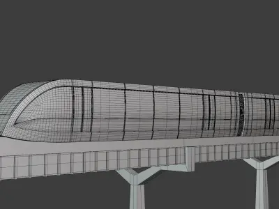 Elevated trains collection 2023 3D Model Pack