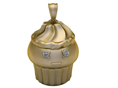 STYLISH CUP CAK PANDANT 3D PRINTABLE MODAL 3D print model
