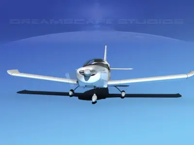 Zlin 242 Sport Aircraft 3D model