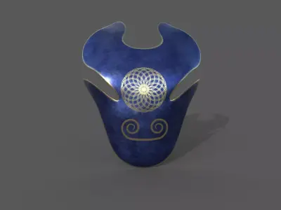 Chest shield  Low-poly 3D model