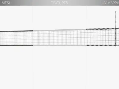  Regulation Volleyball Net with Dual Support Poles Blue 