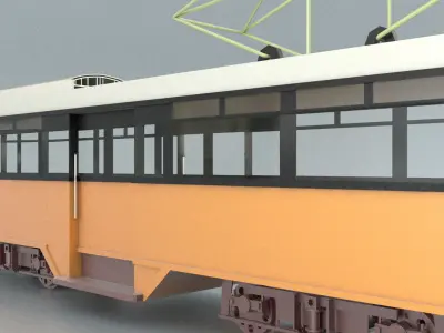 laos Rotterdam Tram 1929 3D model