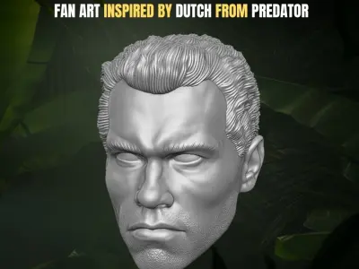 Dutch fan art head for action figures 3D print model purchase