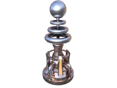 Tesla Coil Low-poly 3D model