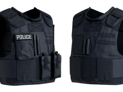 POLICE VEST Low-poly 3D model