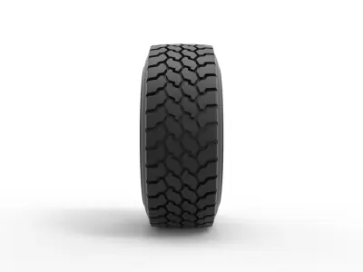 Truck tire 3 Scale 1 to 25 3D print model