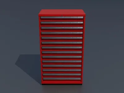 Workshop storage box large PBR 3D model