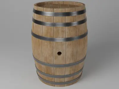 Barrel Wooden 3D model purchase