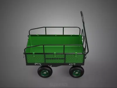 TARPS FENCE RAIL CAGE DECK MESH CLOTH POCKET CART TROLLEY WAGON 3D model