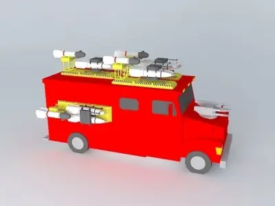 hahahahahahahahahahah red truck Free 3D model
