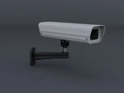 Surveillance Camera Low-poly 3D model