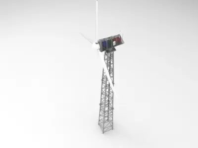 30kW wind turbine 3D model