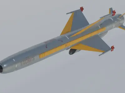 KD-88 surface-to-air missile 3D model