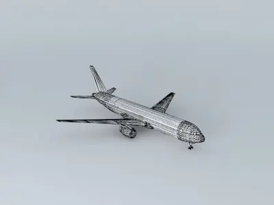 Template - Boeing 767-300ER Free 3D model