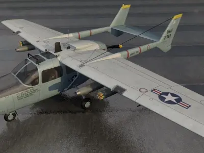 Cessna O-2A Skymaster 3D model