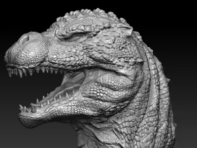 Stan Godzilla Head bust 3D model