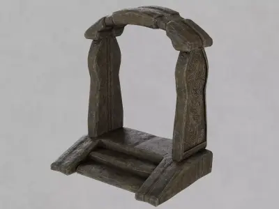 Ancient Stone Gate or Portal Low-poly 3D model