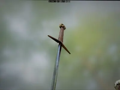 Medieval sword Free 3D model 2