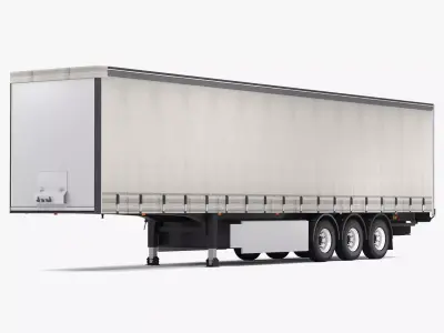 Semi Trailer Curtainsider 3D model