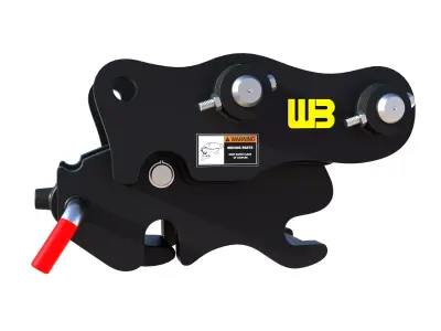 WB  Spring Loaded Manual Coupler Mini Excavator and Backhoe Low-poly 3D model