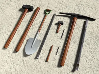 Toolholder - Tool Stand Low-poly 3D model