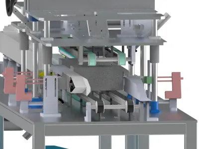 Box glue and sealing machine 3D design model 3D model