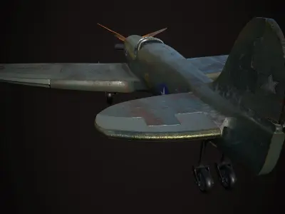 Spitfire wwii fighter plane 3D model
