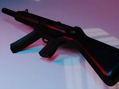 weapon gun Low-poly 3D model