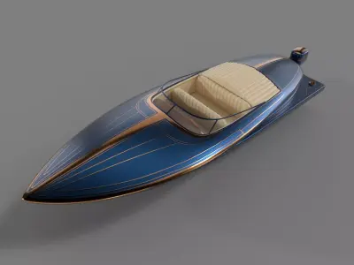Motorboat 3D model 6