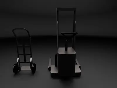 Free 3d Pallet Truck Free low-poly 3D model