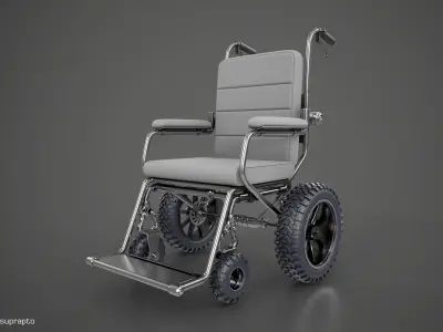 Off road Wheelchair 3D model purchase