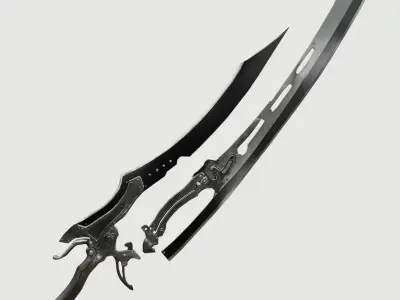 black sword v2 Low-poly 3D model
