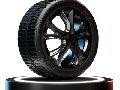 Realistic Wheel 3D Model 4K PBR Texture High Quality Game Ready Low-poly 3D model