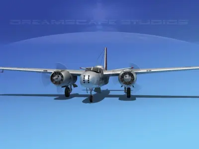 Douglas A-26B Invader V02 3D model