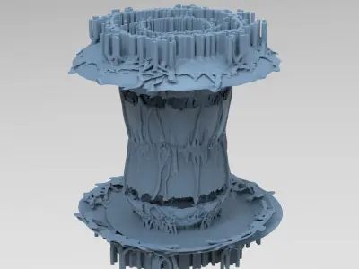 Alien root covenant 6 Low-poly 3D model