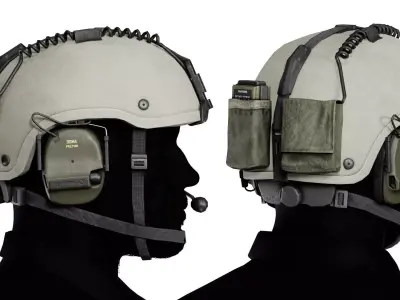 MICH HELMET HIGH CUT Low-poly 3D model