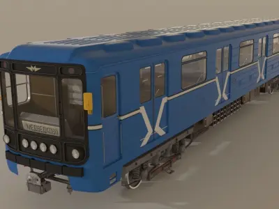 Moscow Subway Train 3D model