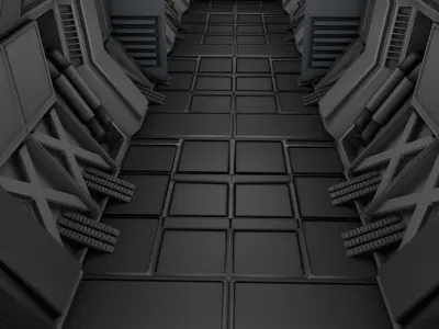 Sci Fi Corridor 3D model 167
