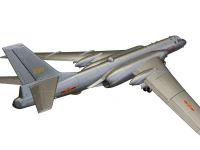 Xian-H6 bomber Low-poly 3D model